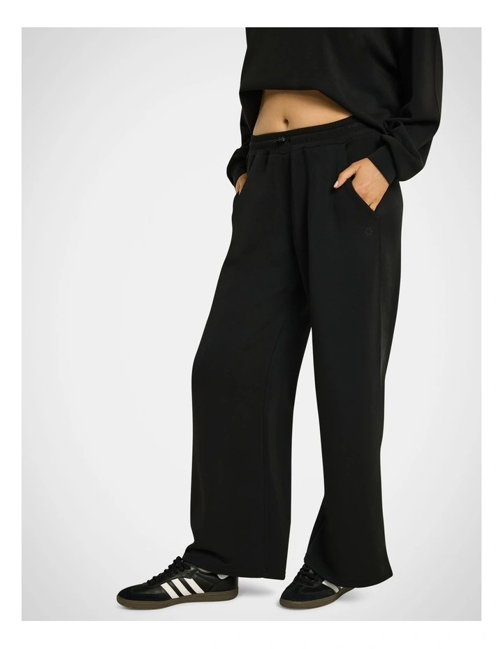 Travel Wide Leg Pants in Black image 2