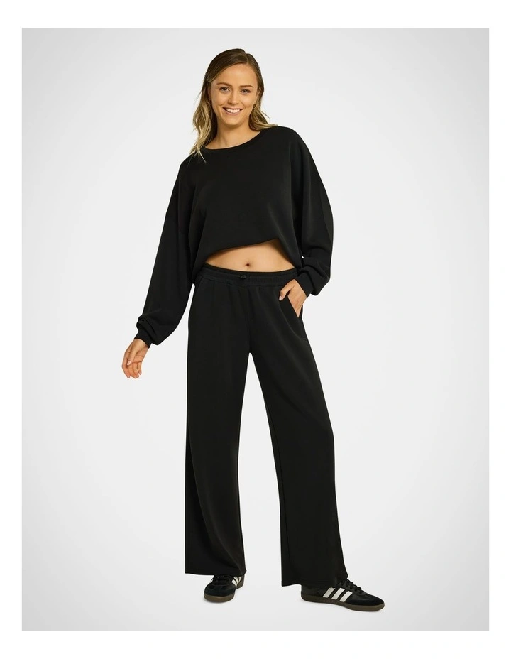 Travel Wide Leg Pants in Black image 5