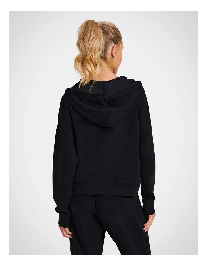 Travel Half Zip Hoodie in Black image 2