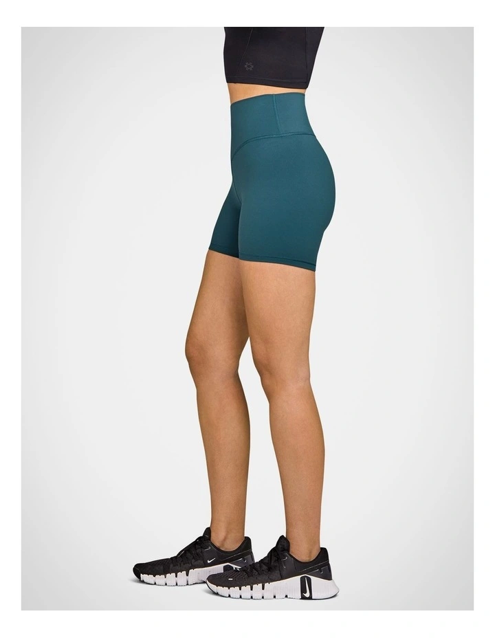 Base One Mid Thigh Bike Shorts in Midnight Green image 3