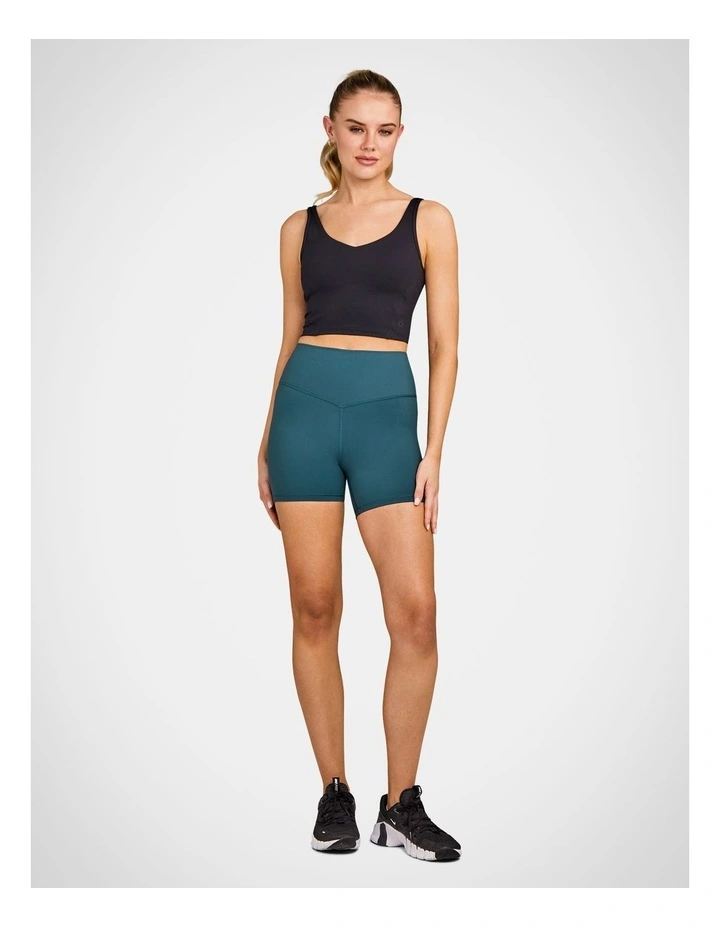 Base One Mid Thigh Bike Shorts in Midnight Green image 6