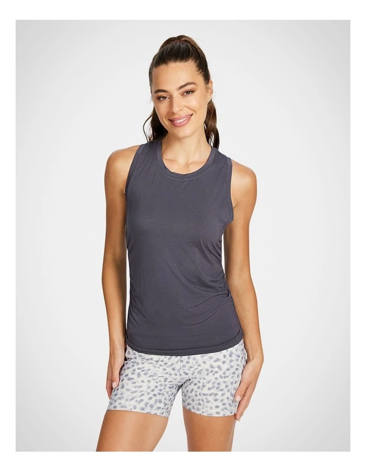 Ruched Side Tank in Grey image 1