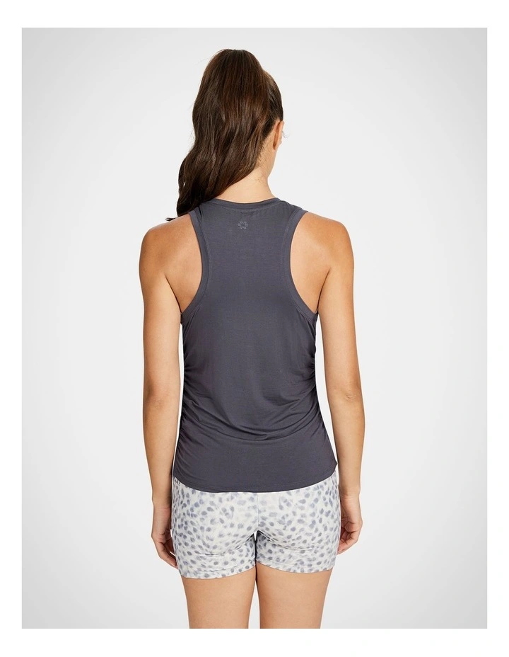 Ruched Side Tank in Grey image 2