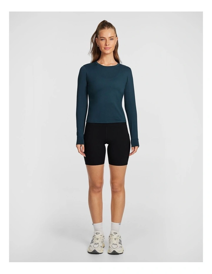 Activate Brushed Long Sleeve Top in Green image 4