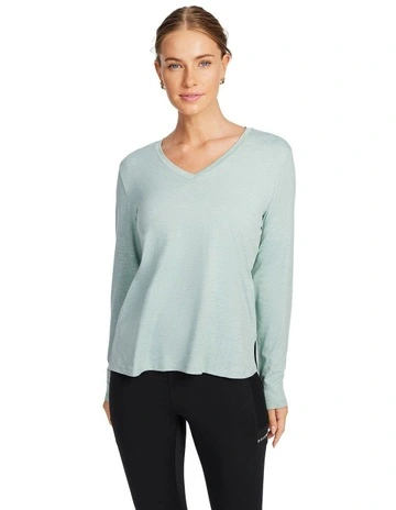 In Motion Long Sleeve Top in Light Avocado