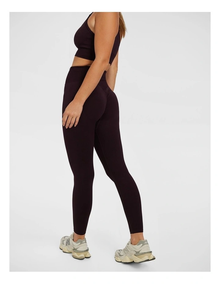 Booty Booster Scrunch Bum Ankle Grazer Tight in Purple image 2