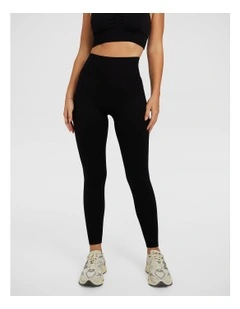 Booty Booster Scrunch Bum Ankle Grazer Tight in Black