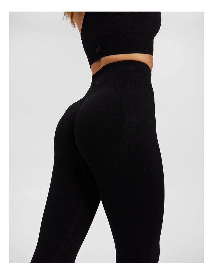 Booty Booster Scrunch Bum Ankle Grazer Tight in Black image 4