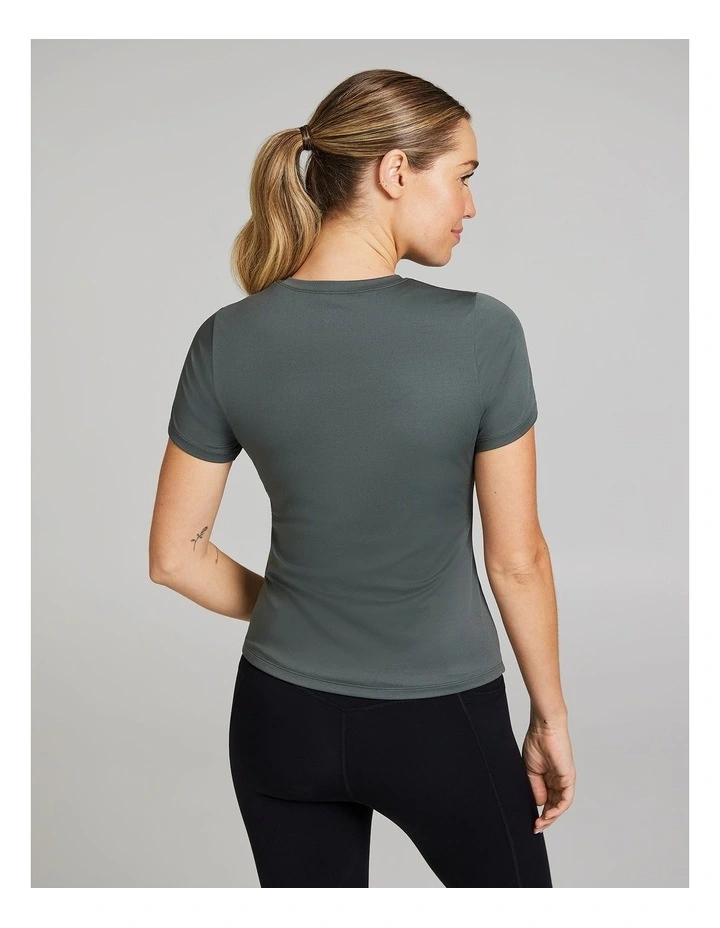 Base Layer Travel Tee in Khaki image 2