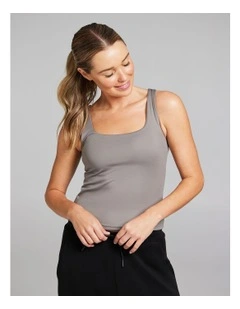 Base Layer Travel Tank Top in Grey