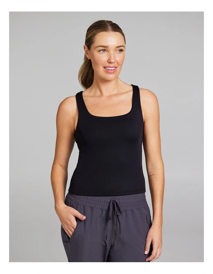 Base Layer Travel Tank Top in Black image 1