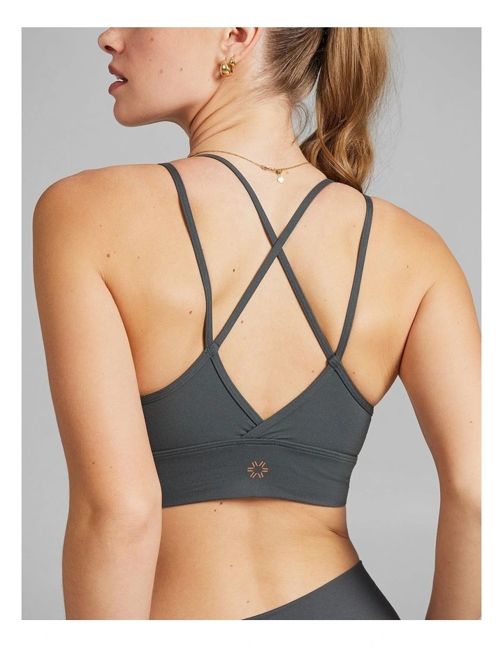 Veda Low Impact Sports Bra in Dark Khaki image 5