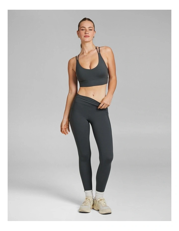 Veda Low Impact Sports Bra in Dark Khaki image 6