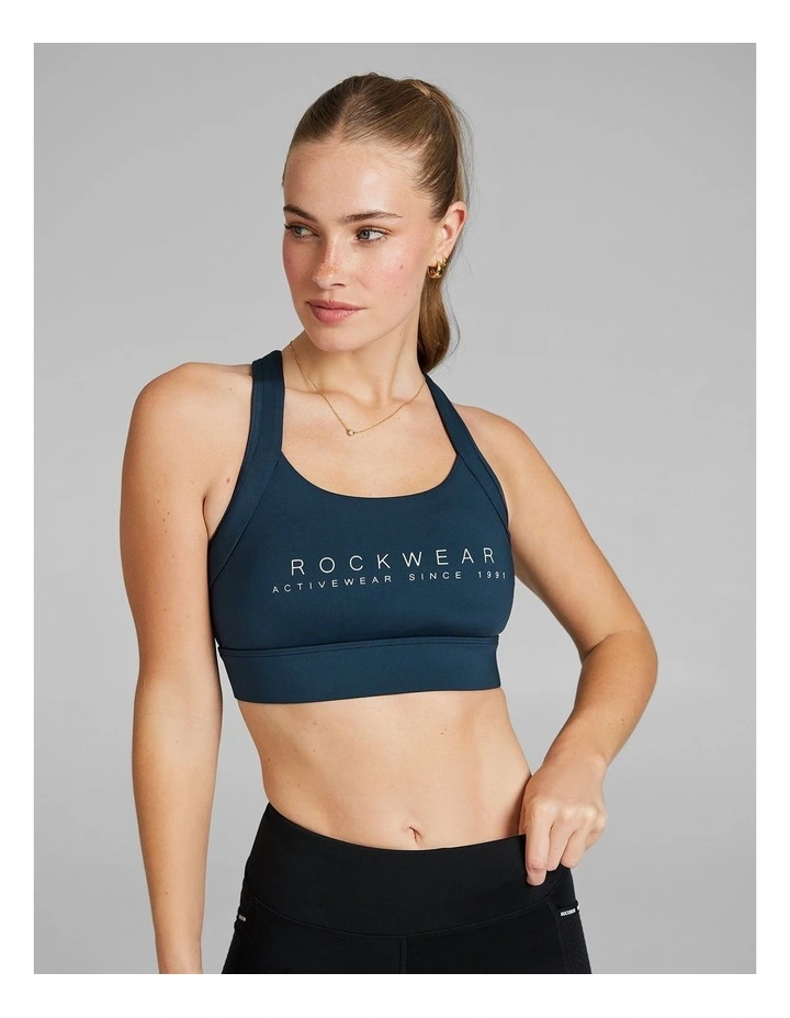 Speed High Impact Sports Bra in Petrol image 1
