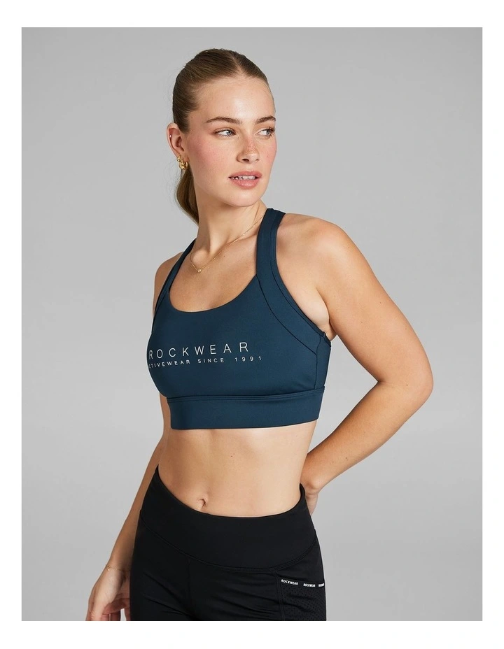 Speed High Impact Sports Bra in Petrol image 3