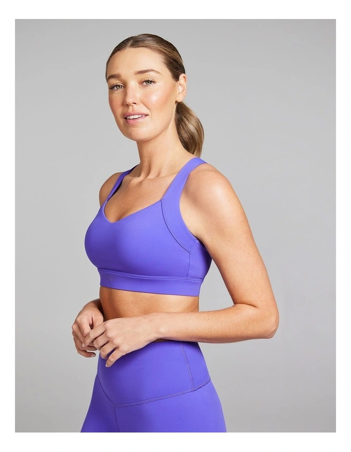 Base One Medium Impact Adjustable Sports Bra in Viva image 3