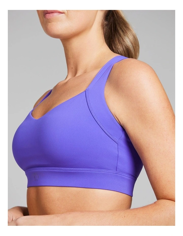 Base One Medium Impact Adjustable Sports Bra in Viva image 4