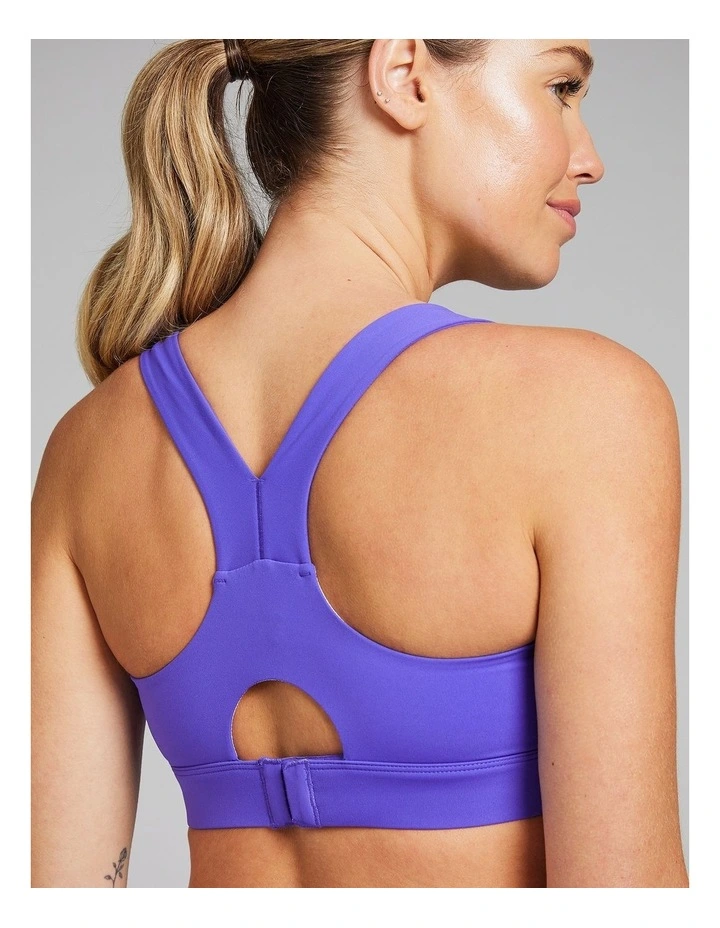 Base One Medium Impact Adjustable Sports Bra in Viva image 5