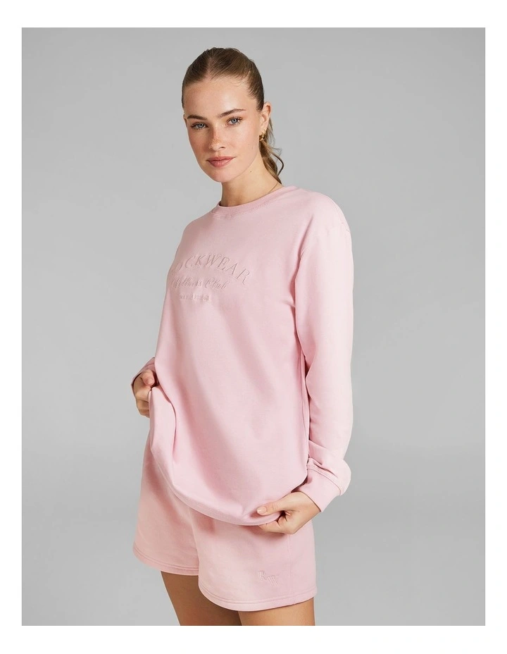 Heavyweight Oversize Long Sleeve Tee in Ballet Pink image 3