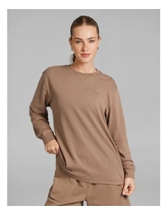 Heavyweight Oversize Long Sleeve Tee in Caramel