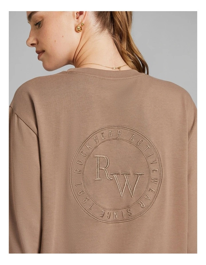 Heavyweight Oversize Long Sleeve Tee in Caramel image 5