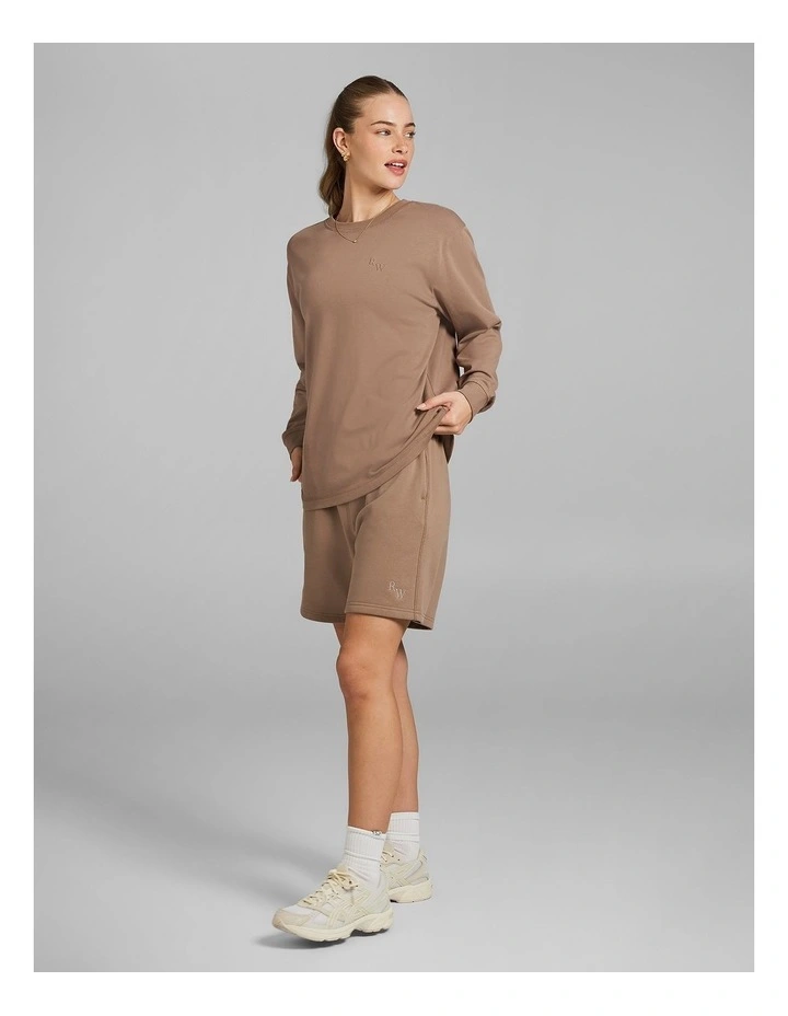 Heavyweight Oversize Long Sleeve Tee in Caramel image 6