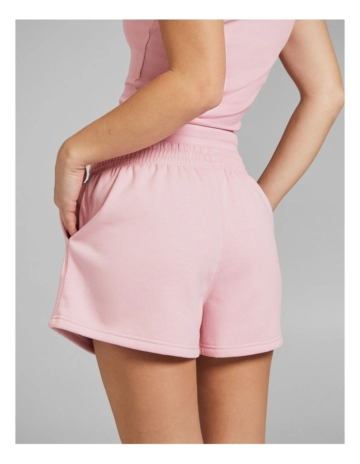 Cosy Fleece Shorts Ballet in Pink image 2