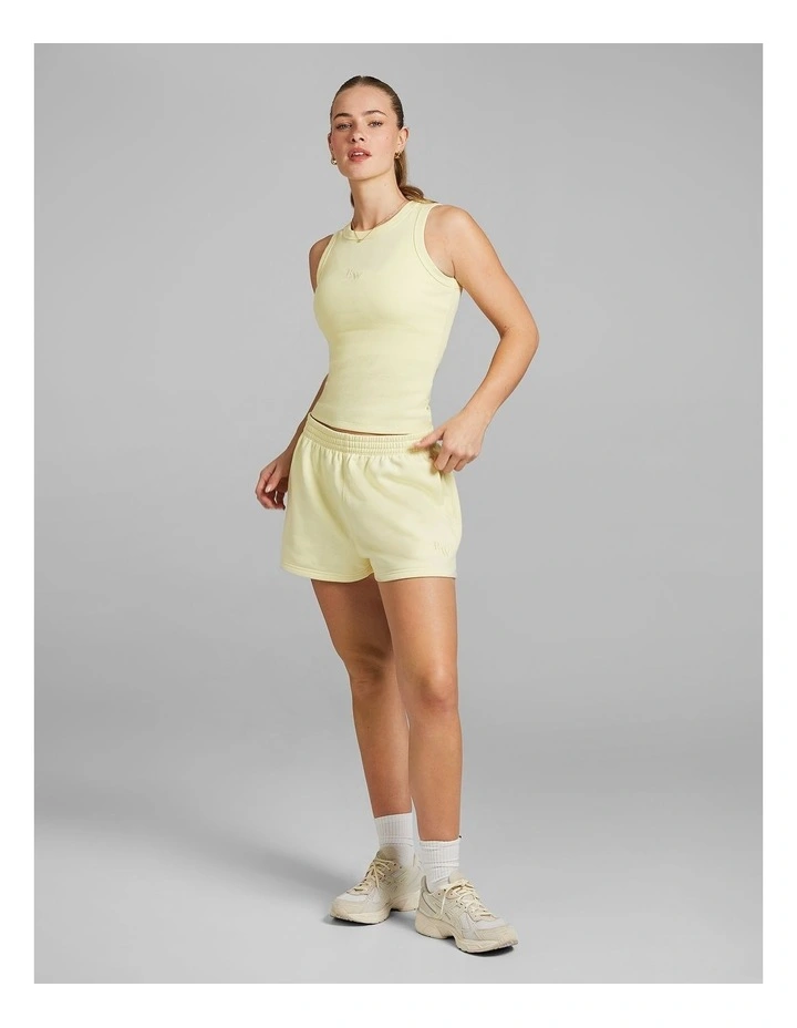 Cosy Fleece Shorts in Yellow image 5