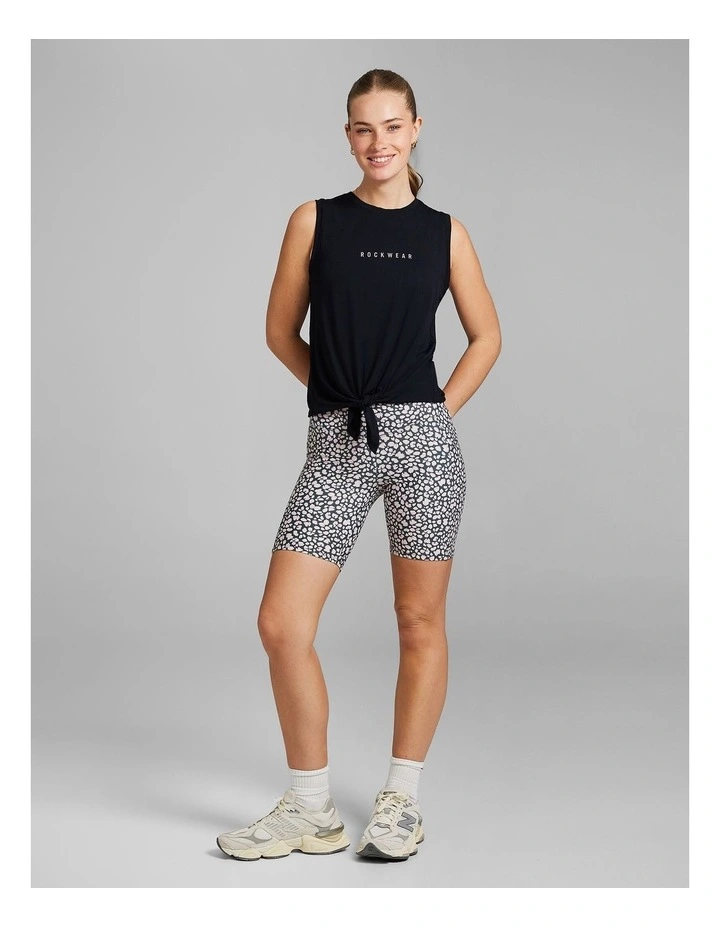 Tie Front Tank in Black image 5