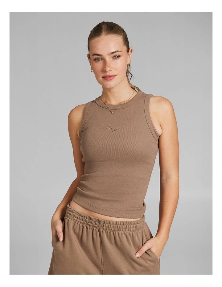 Rib Tank in Caramel image 1
