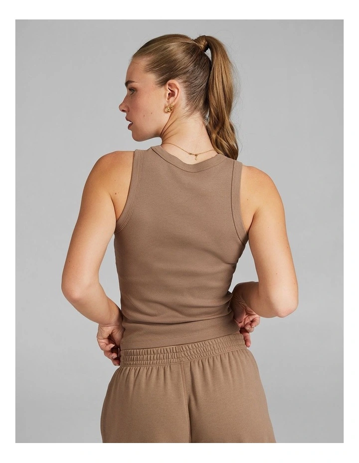 Rib Tank in Caramel image 2