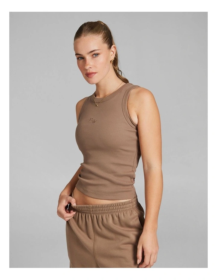 Rib Tank in Caramel image 3