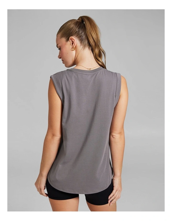 Cotton Tank in Grey image 2