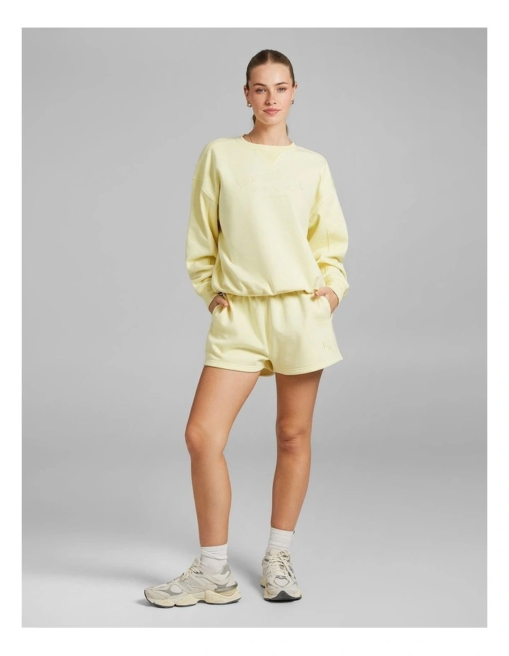 Cosy Fleece Crew Sweater in Sunflower image 5