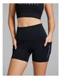 Reform Mid Thigh Bike Shorts in Jet Black