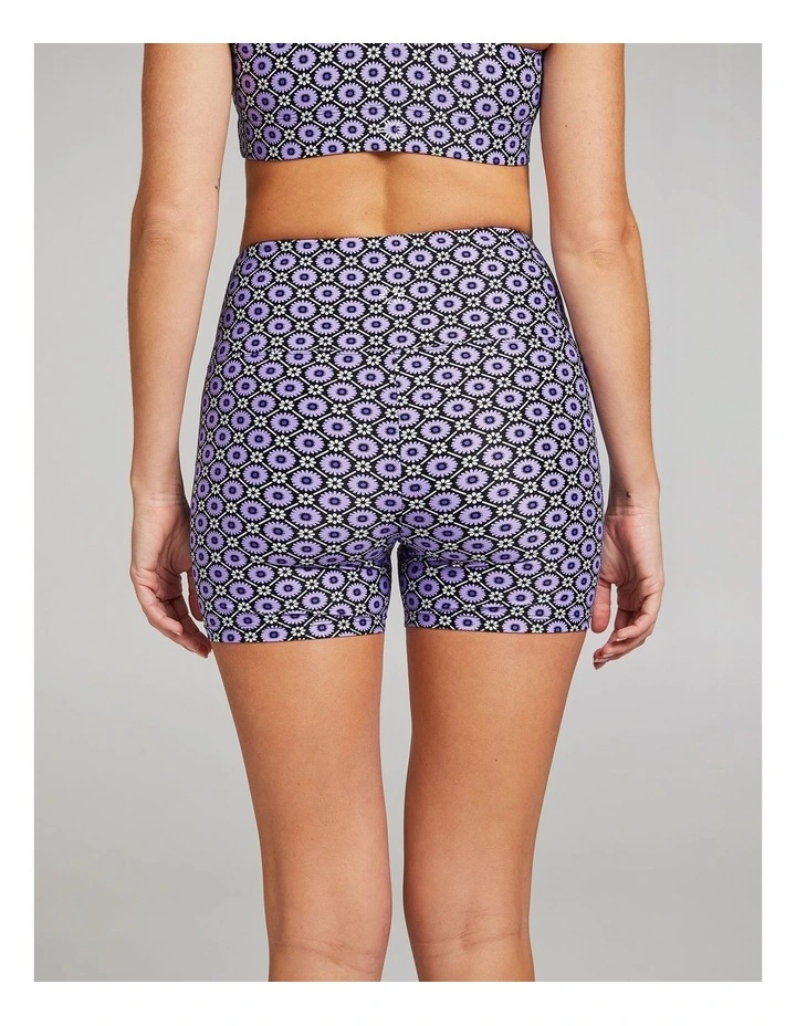 Base One Mid Thigh Bike Shorts in Viva Geo image 2