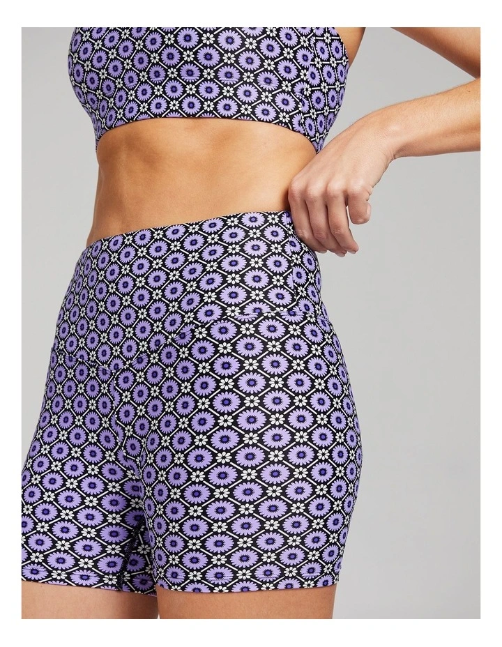 Base One Mid Thigh Bike Shorts in Viva Geo image 4