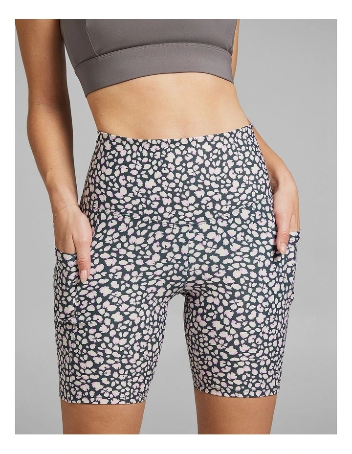 Printed Pocket Quad Bike Shorts in Multi image 1