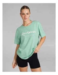 Logo Boyfriend Tee in Lime Zest