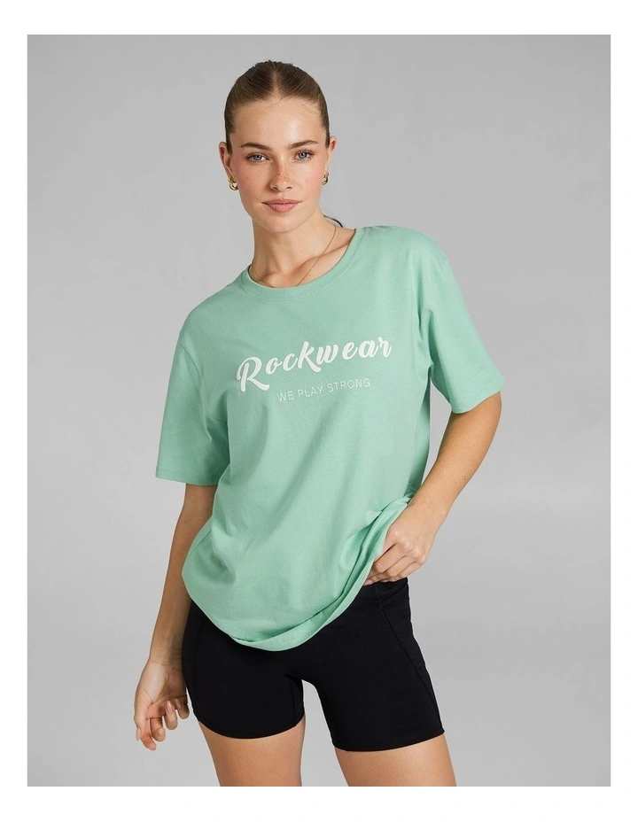 Logo Boyfriend Tee in Lime Zest image 1