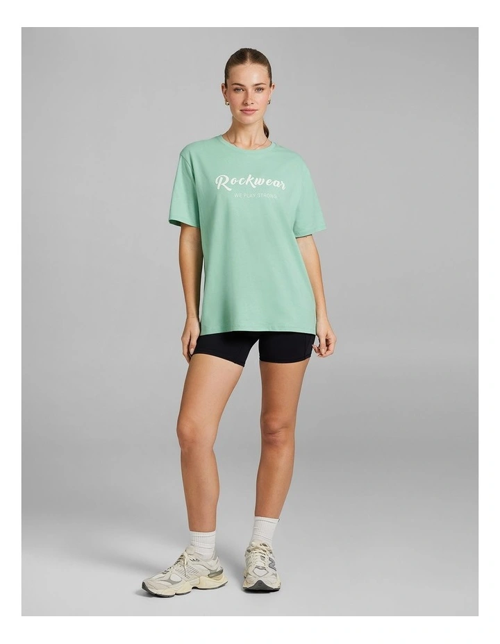 Logo Boyfriend Tee in Lime Zest image 5