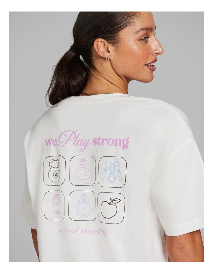 Oversize Tee in White image 4