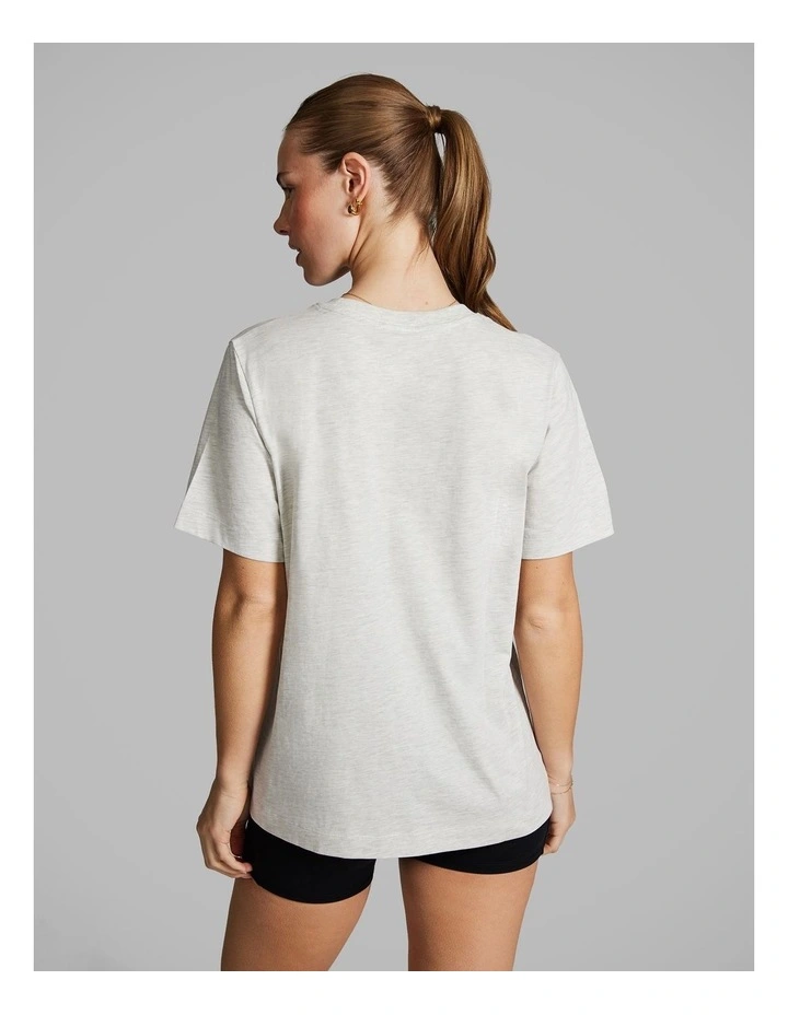 Graphic Tee in Light Grey Marle image 2