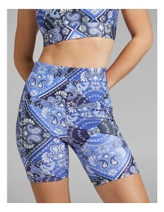 Printed Pocket Quad Bike Shorts in Multi