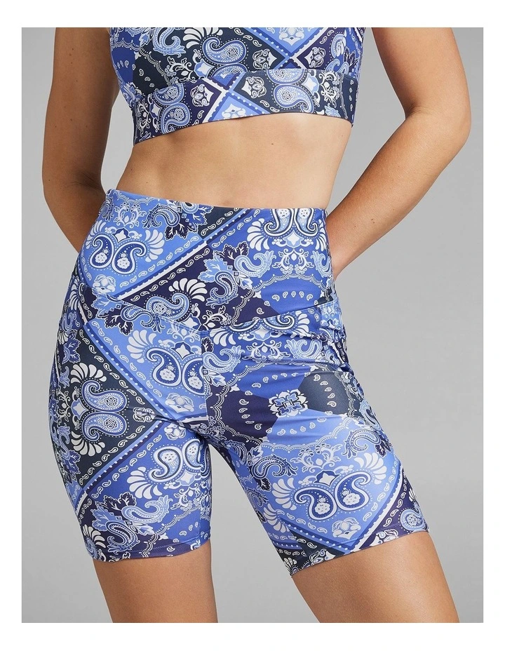 Printed Pocket Quad Bike Shorts in Multi image 1