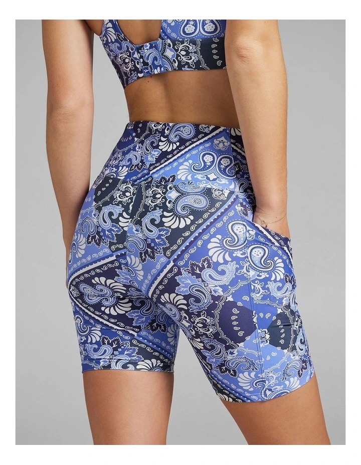 Printed Pocket Quad Bike Shorts in Multi image 2