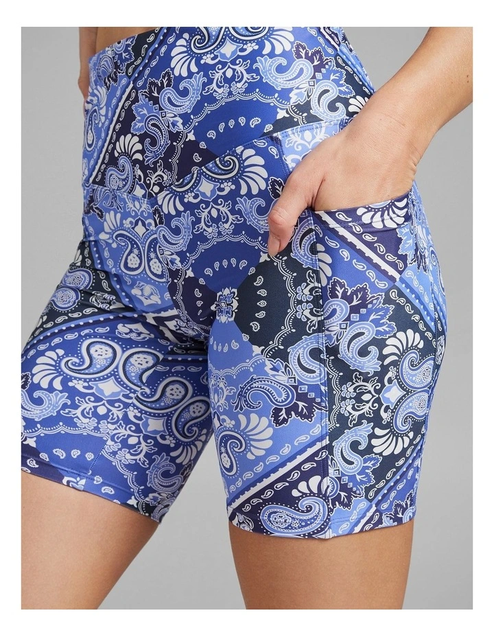 Printed Pocket Quad Bike Shorts in Multi image 4