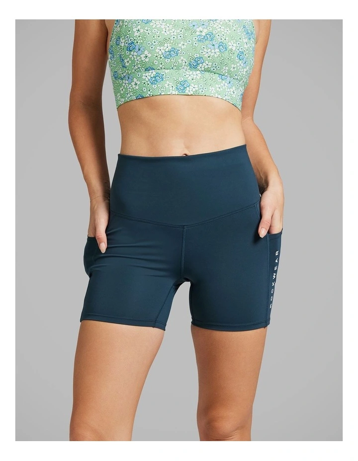 Reform Mid Thigh Bike Shorts in Midnight Green image 1