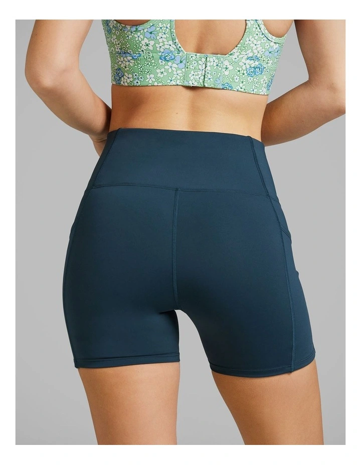 Reform Mid Thigh Bike Shorts in Midnight Green image 2