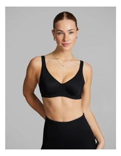 High Impact Underwire Sports Bra in Black